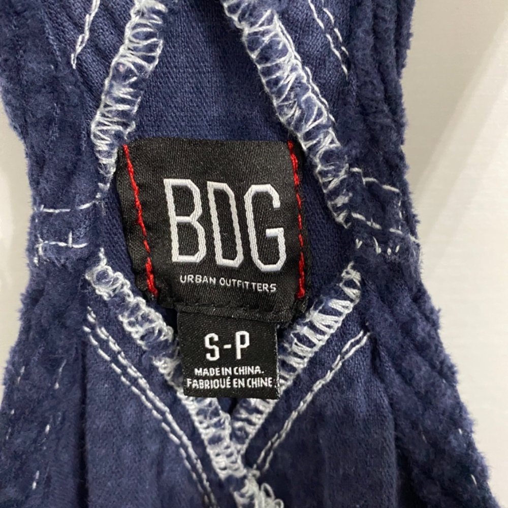 BDG Navy Corduroy Overalls, Women’s Size Small Petite - Picture 10 of 13